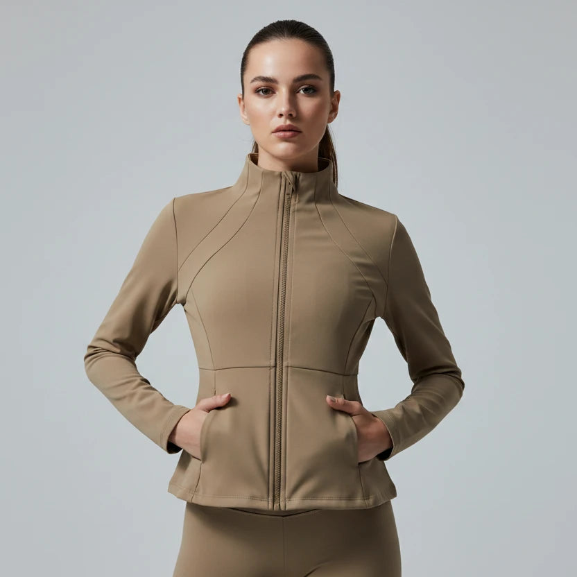 Blusa Elegante de Cuello Alto Stretch 2x1