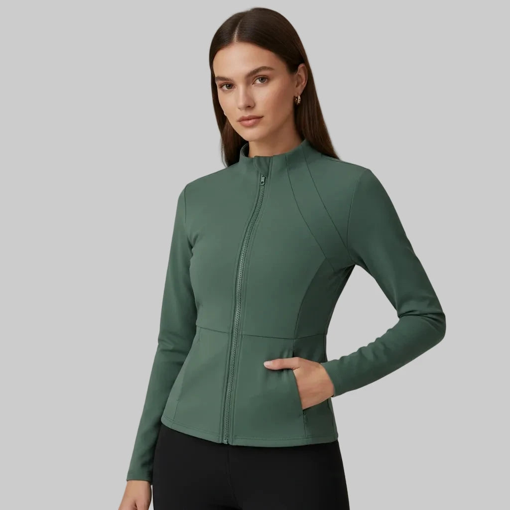 Blusa Elegante de Cuello Alto Stretch 2x1