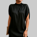 CAROLINA - Vestido Negro Ébano de Silueta Fluida - CarolinaShopCarolinaShopCarolinaShopCarolinaShop S CAROLINA - Vestido Negro Ébano de Silueta Fluida