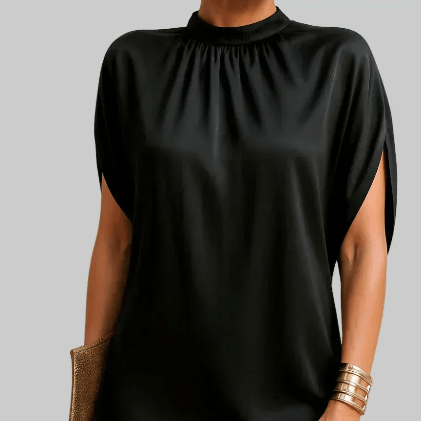 CAROLINA - Vestido Negro Ébano de Silueta Fluida - CarolinaShopCarolinaShopCarolinaShopCarolinaShop CAROLINA - Vestido Negro Ébano de Silueta Fluida