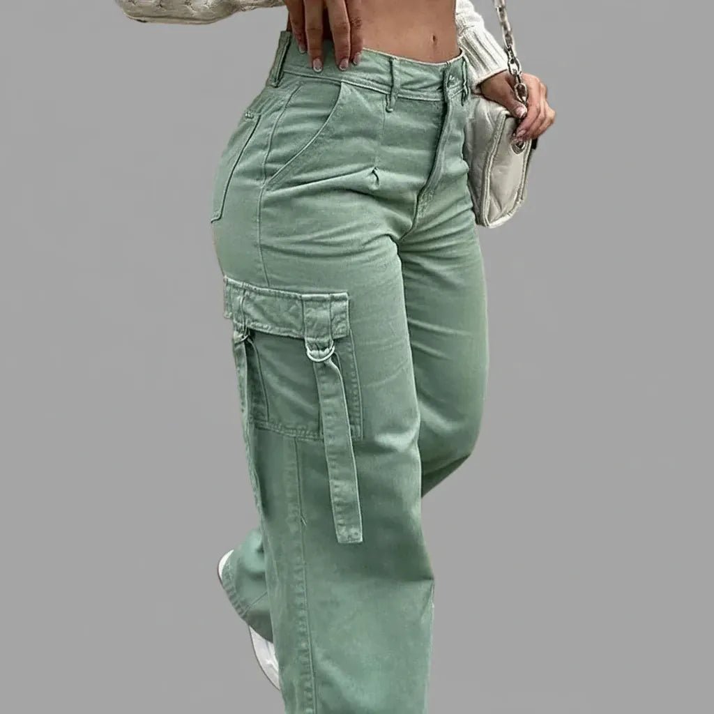 carolinashop para mujer Pantalón Cargo Verde Oliva Chic
