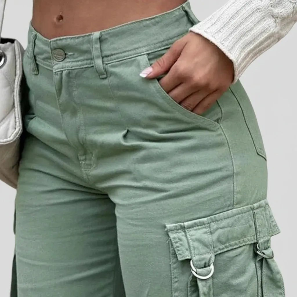 carolinashop para mujer Pantalón Cargo Verde Oliva Chic
