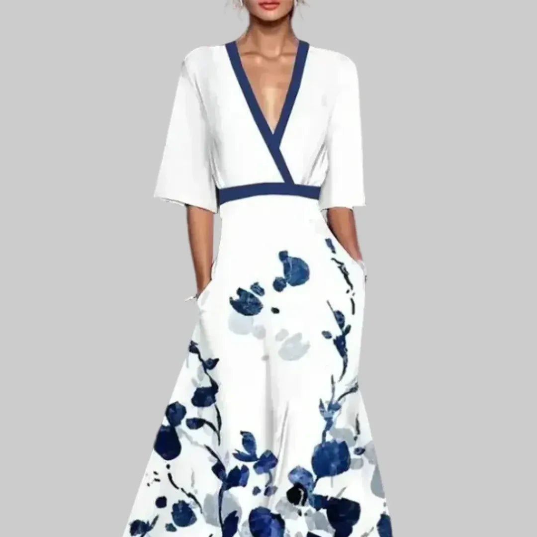 CarolinaShop para mujer Vestido Largo Floral Elegance Bloom
