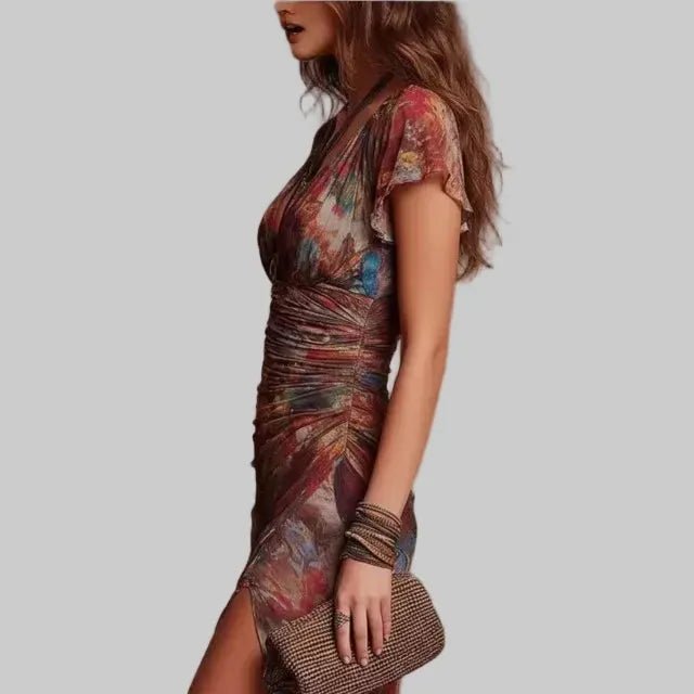 CarolinaShop para mujer Vestido Midi Boho Autumn Muse