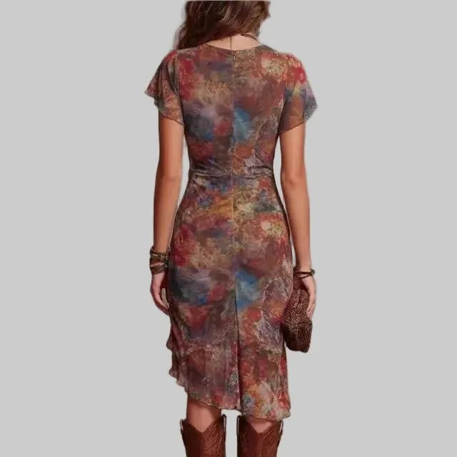 CarolinaShop para mujer Vestido Midi Boho Autumn Muse