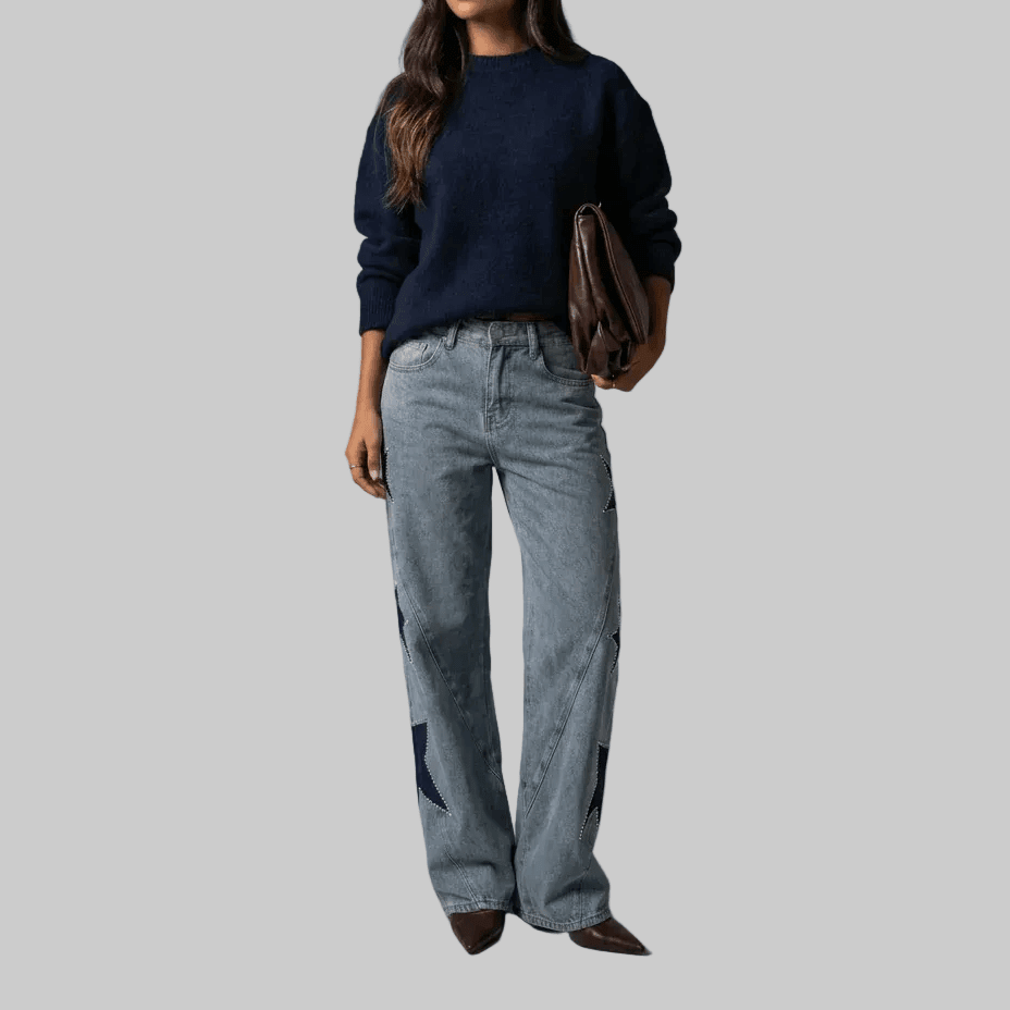 CarolinaShop para mujer Jeans Wide Leg Star Denim