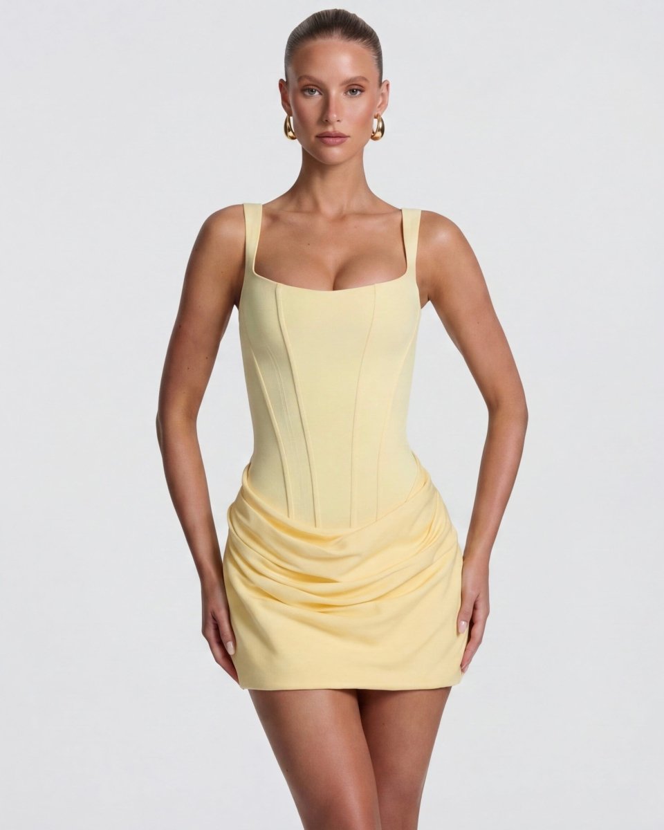 carolinashop para mujer Amarillo Claro / XS VESTIDO CORSET LUXE™