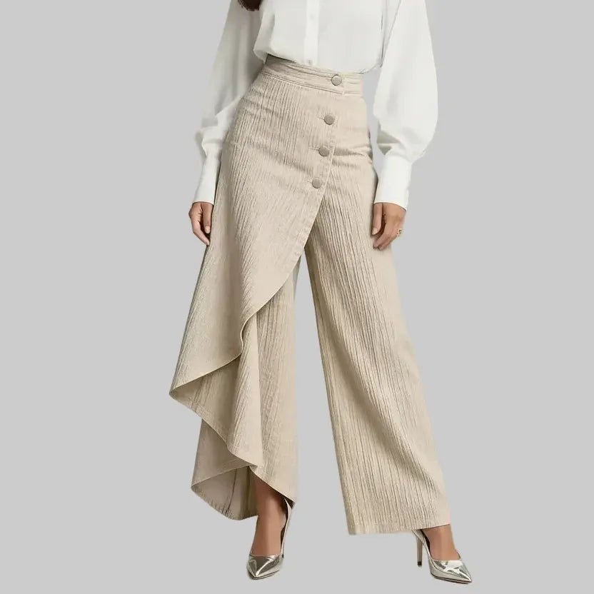 CarolinaShop para mujer APRICOT / S(US 4) Pantalón Denim Wide Leg Essential