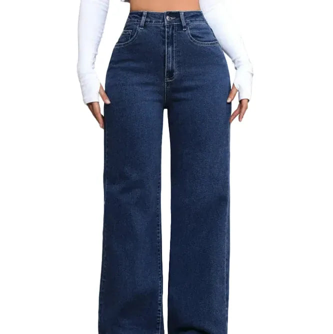 CarolinaShop para mujer AZUL OSCURO / S(US 4) Jeans Anchos Wide Leg Sky