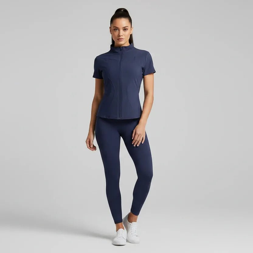 CarolinaShop para mujer Azul Oscuro / S(US 4) Top Deportivo “Aura Fit-COMPRA 1 Y OBTEN 1 MAS GRATIS