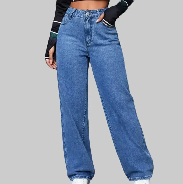 CarolinaShop para mujer AZUL / S(US 4) Jeans Anchos Wide Leg Sky