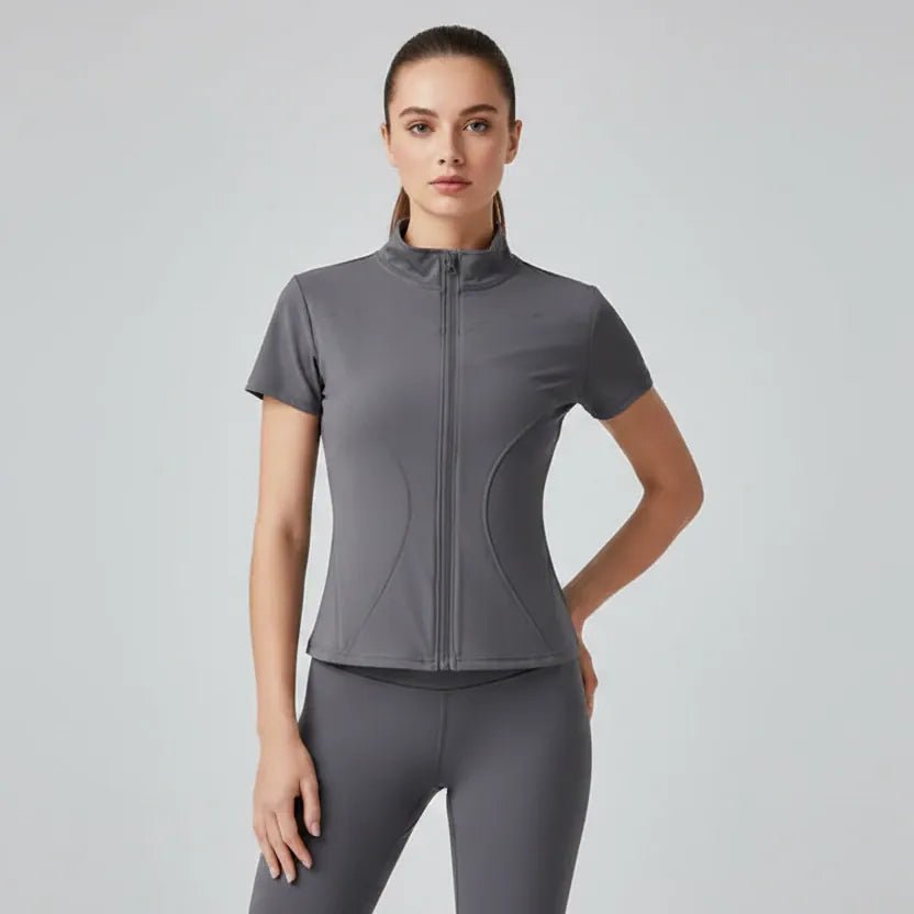 CarolinaShop para mujer Gris clasico / S(US 4) Top Deportivo “Aura Fit-COMPRA 1 Y OBTEN 1 MAS GRATIS