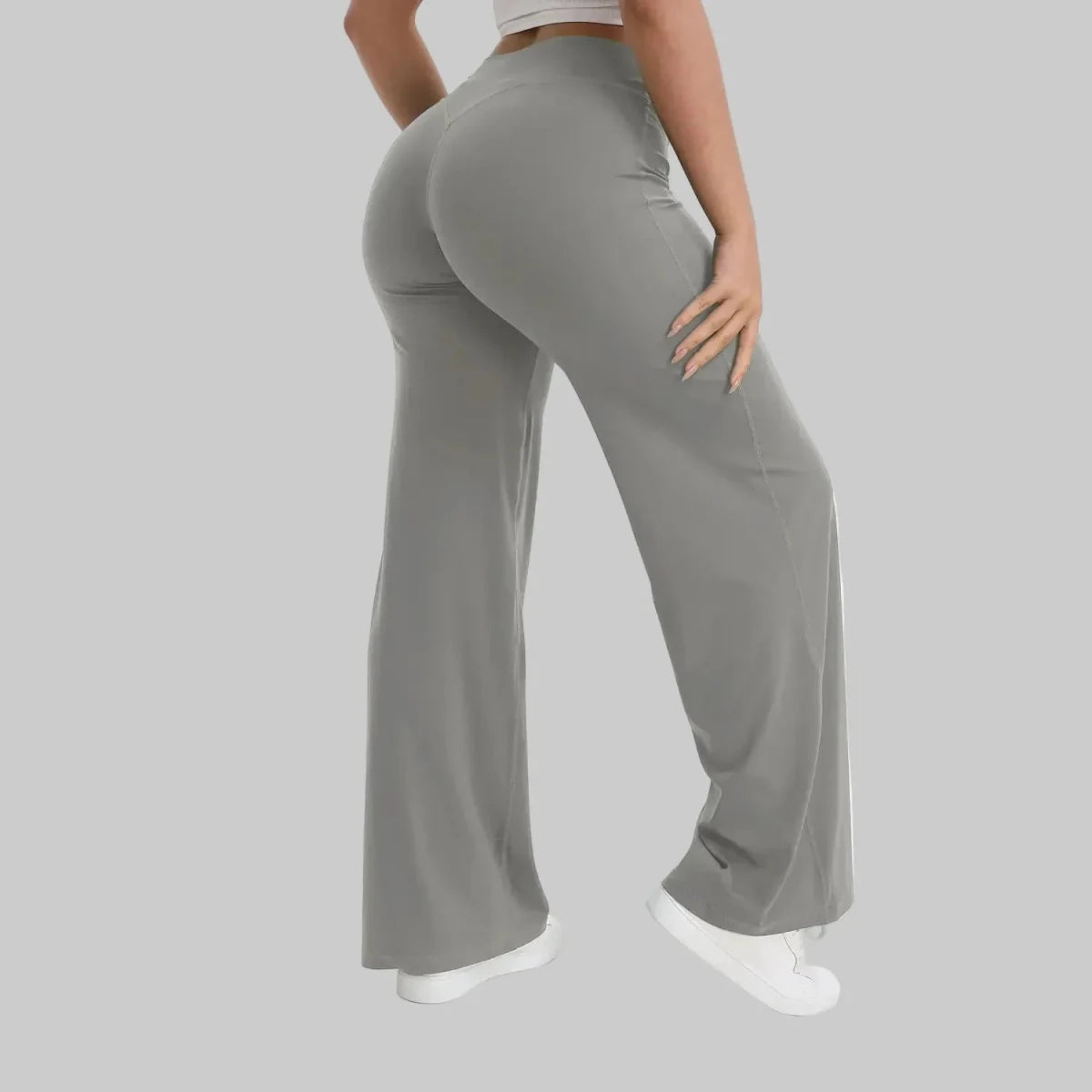 CarolinaShop para mujer Gris piedra / XS Pantalón Flare Sculpt Fit Carolina