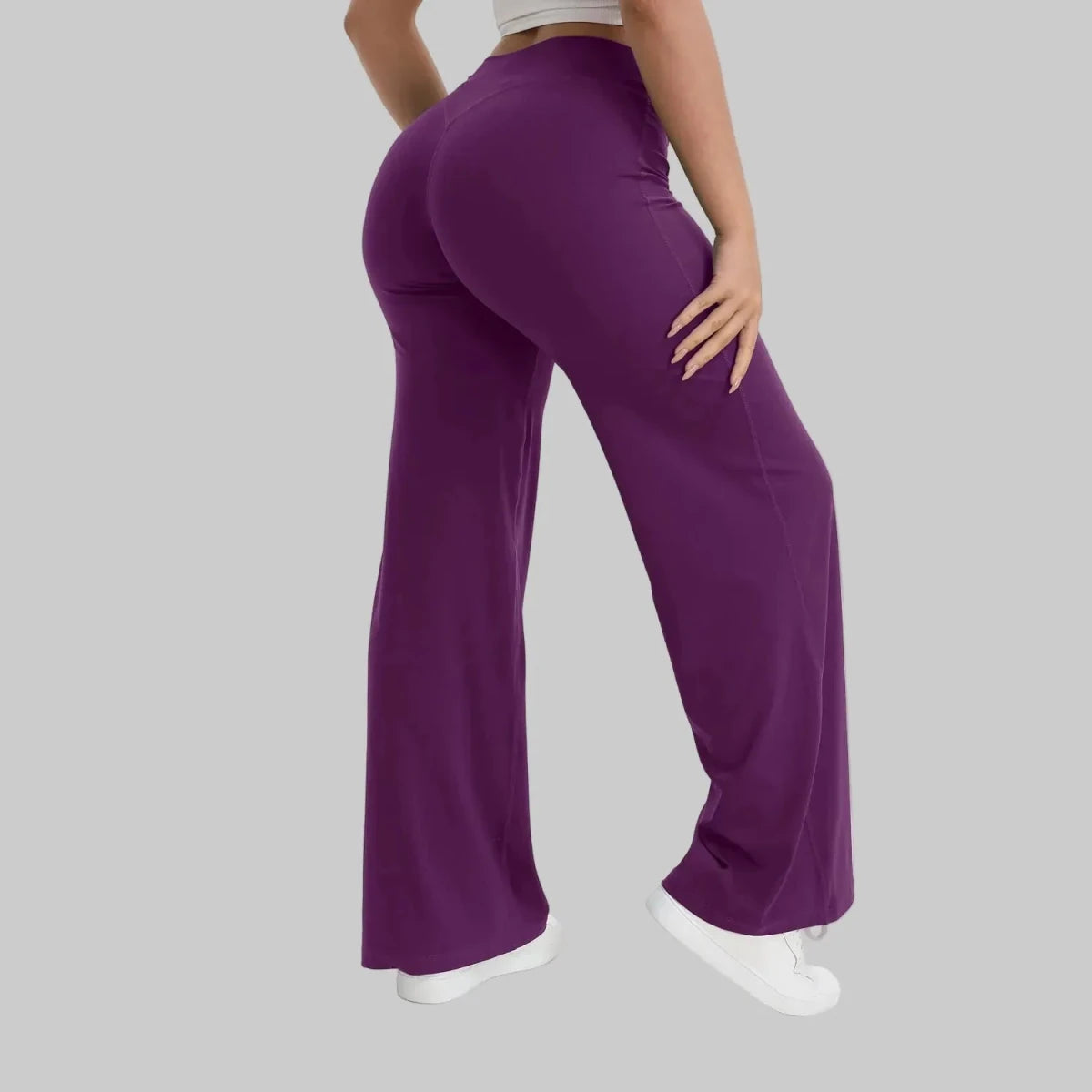 CarolinaShop para mujer Morado uva / XS Pantalón Flare Sculpt Fit Carolina