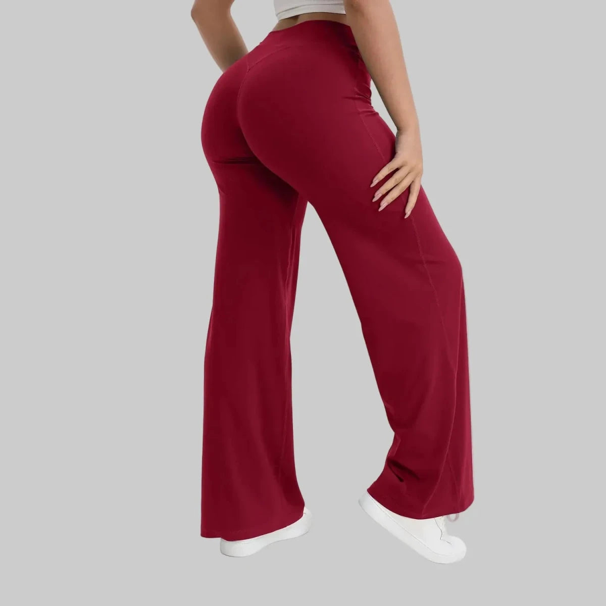 CarolinaShop para mujer Roja rubí / XS Pantalón Flare Sculpt Fit Carolina