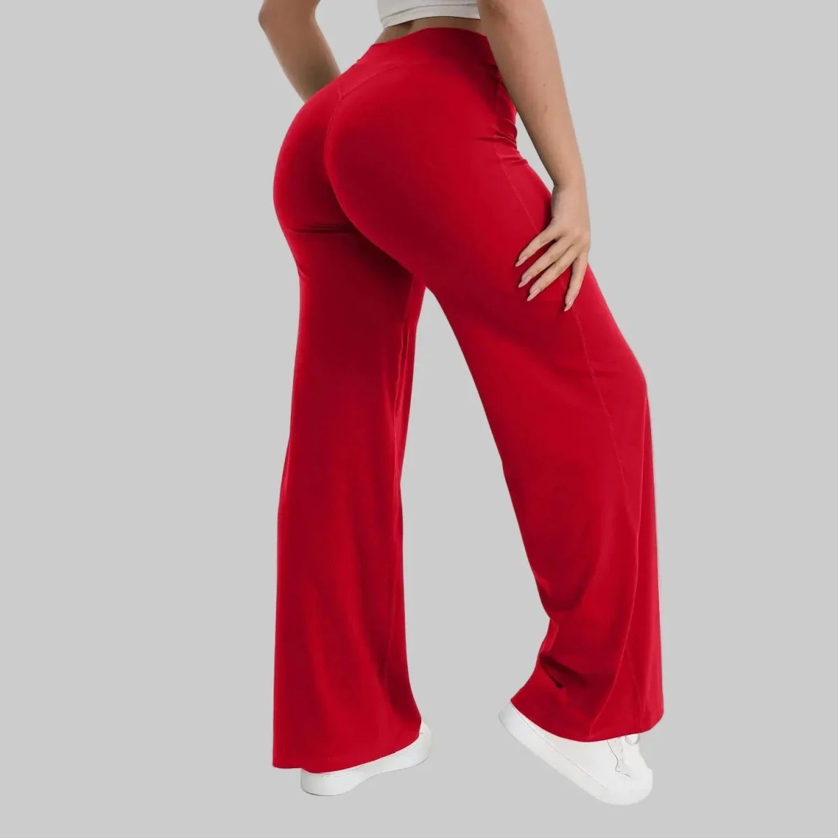 CarolinaShop para mujer Rojo navideño / XS Pantalón Flare Sculpt Fit Carolina