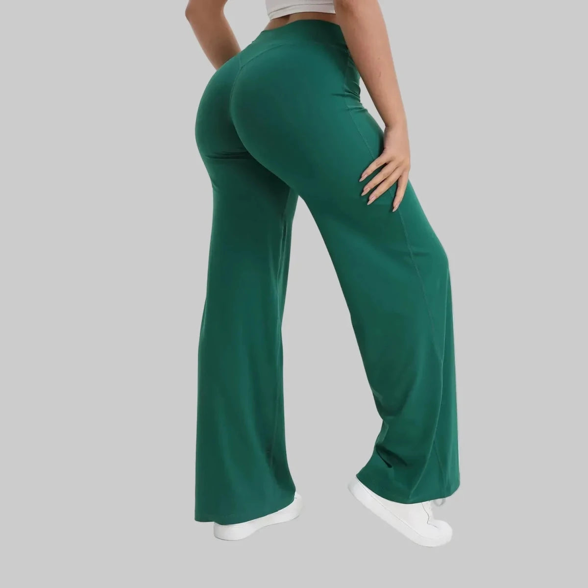 CarolinaShop para mujer Verde bosque / XS Pantalón Flare Sculpt Fit Carolina