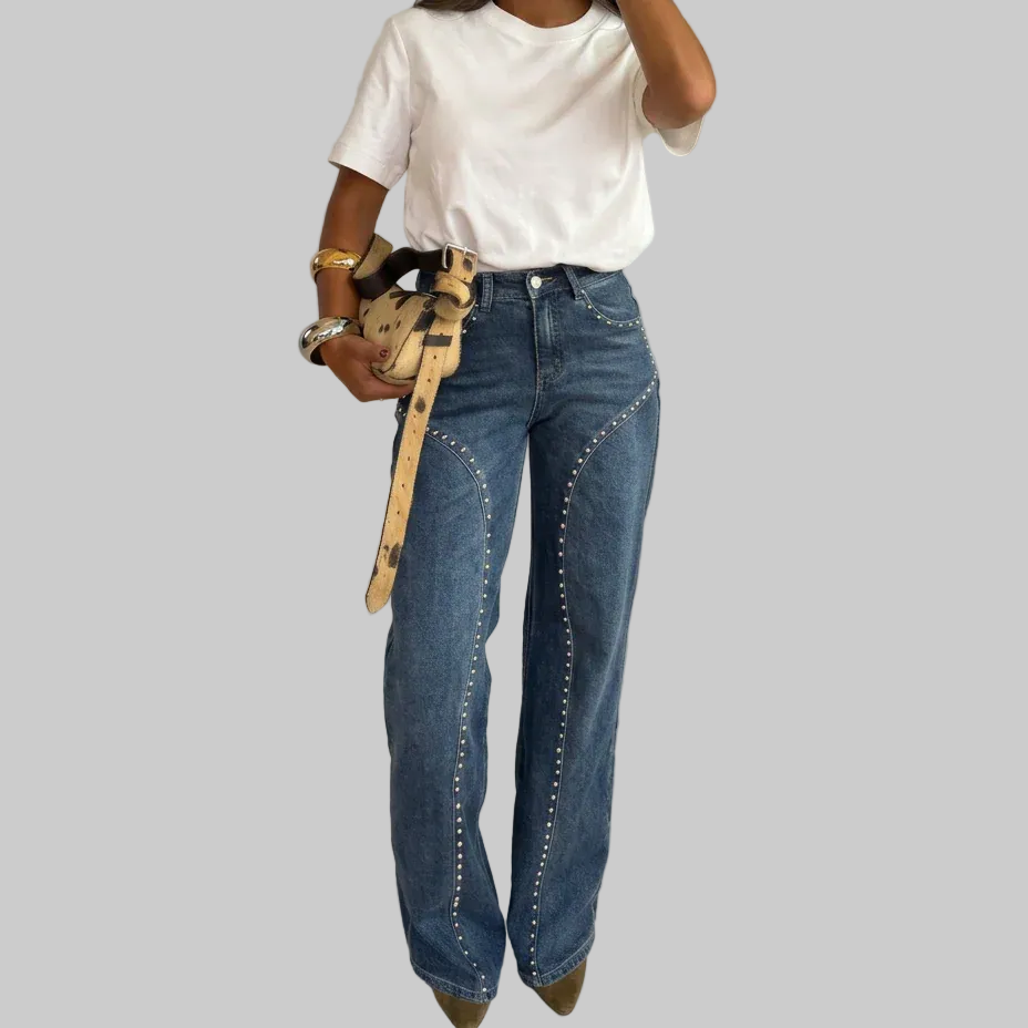 Pantalón Denim Luxe Rivet