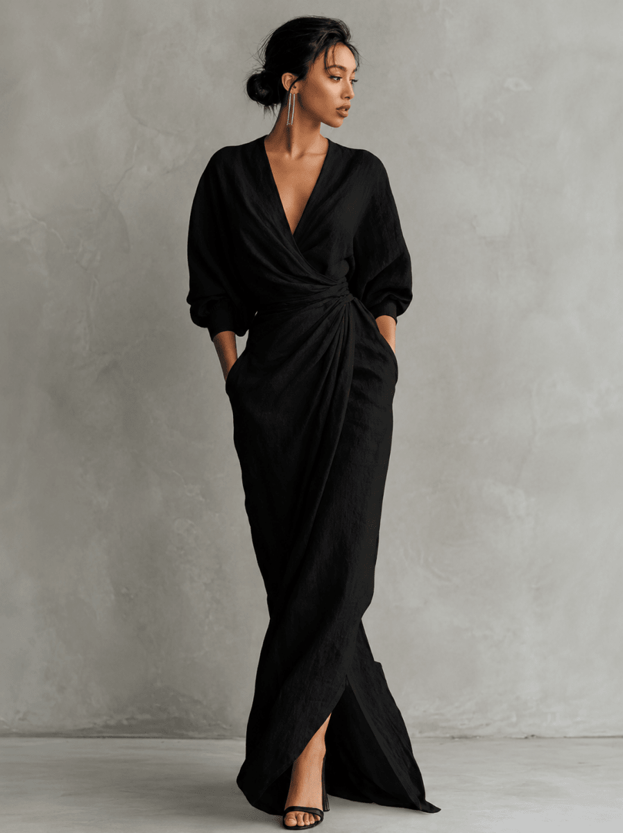Vestido Alma de Seda - CarolinaShopCarolinaShopCarolinaShopCarolinaShop Negro / S(ES 36) Vestido Alma de Seda