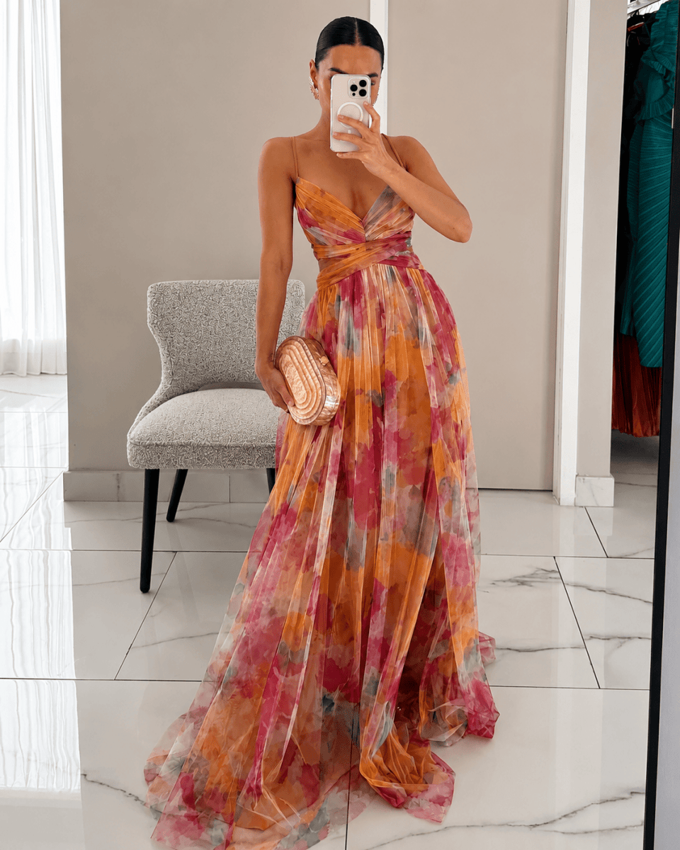Vestido Bella Primavera - CarolinaShoppara mujercarolinashopCarolinaShopcarolinashop para mujer Naranja / S Vestido Bella Primavera