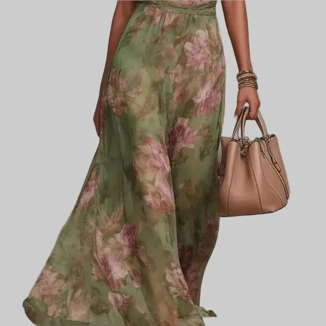 Vestido Maxi Floral Serenity Chic - CarolinaShoppara mujerCarolinaShopCarolinaShopCarolinaShop para mujer Vestido Maxi Floral Serenity Chic